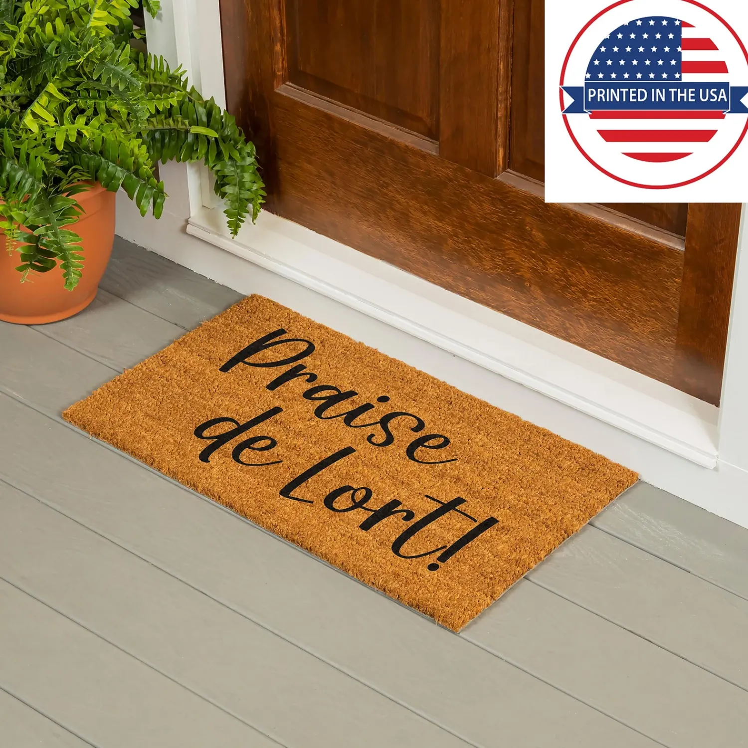 Plow & Hearth Coir Mats>Praise de Lort Coir Mat