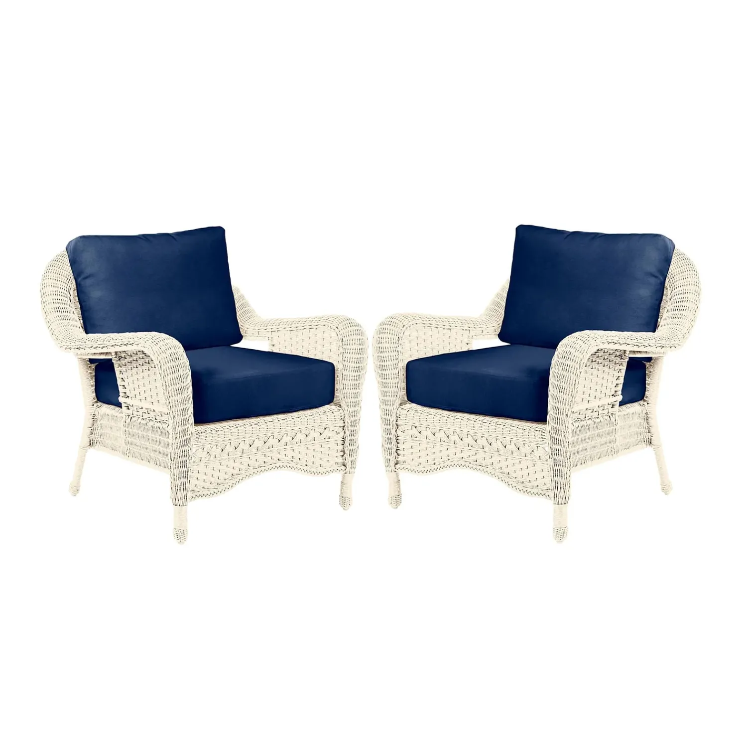 Plow & Hearth Outdoor Seating Sets>Prospect Hill Outdoor Deep Seating Chairs with Cushions, Set of 2