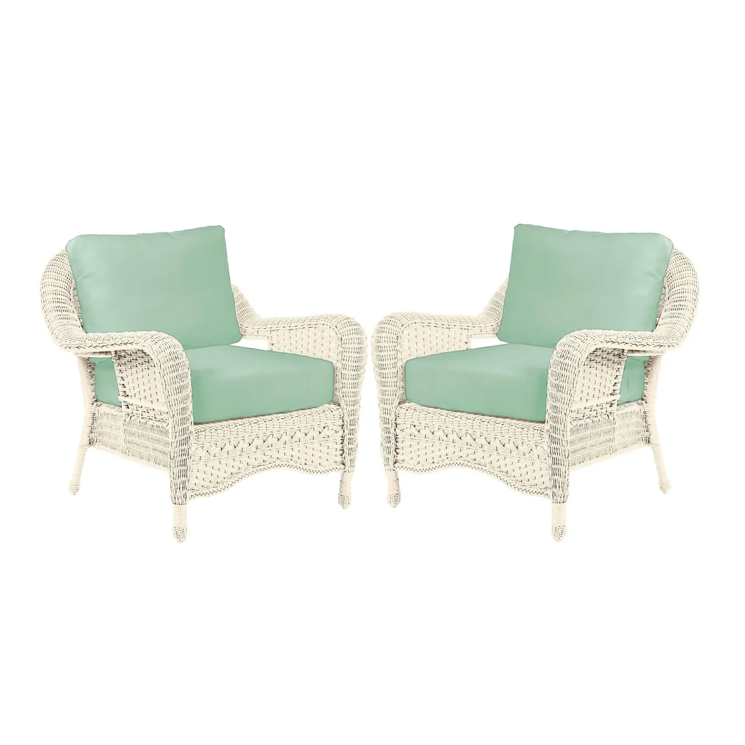 Plow & Hearth Outdoor Seating Sets>Prospect Hill Outdoor Deep Seating Chairs with Cushions, Set of 2