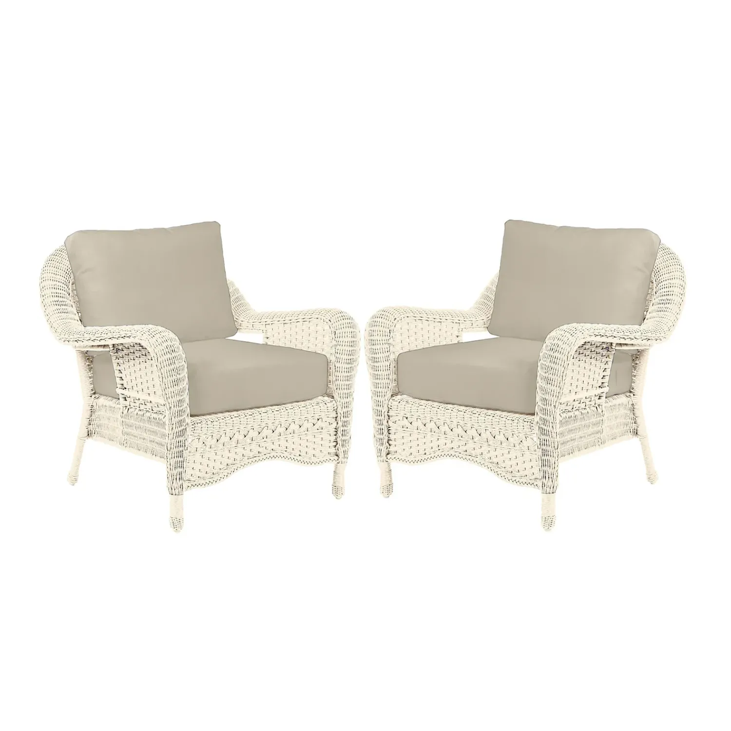 Plow & Hearth Outdoor Seating Sets>Prospect Hill Outdoor Deep Seating Chairs with Cushions, Set of 2