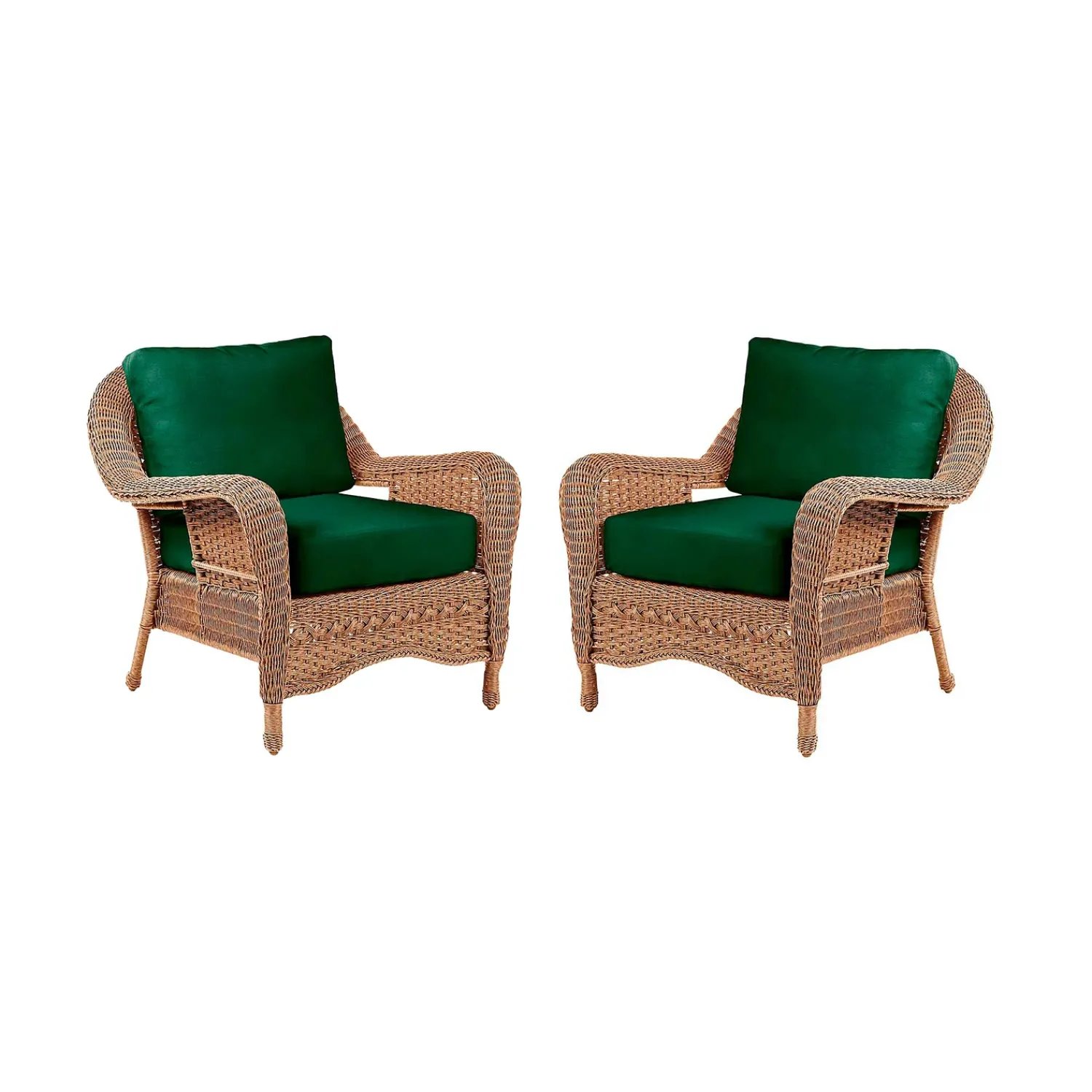 Plow & Hearth Outdoor Seating Sets>Prospect Hill Outdoor Deep Seating Chairs with Cushions, Set of 2