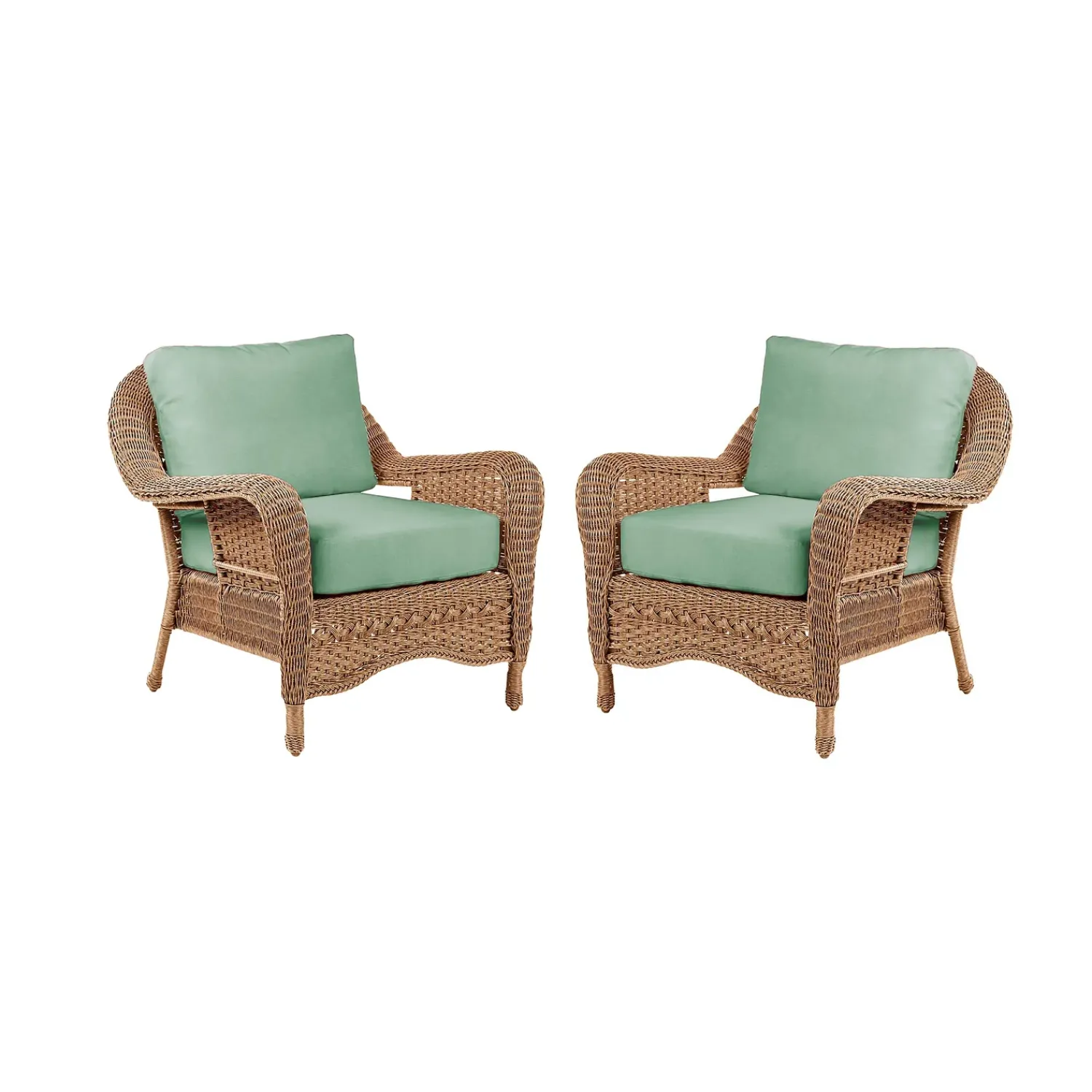 Plow & Hearth Outdoor Seating Sets>Prospect Hill Outdoor Deep Seating Chairs with Cushions, Set of 2