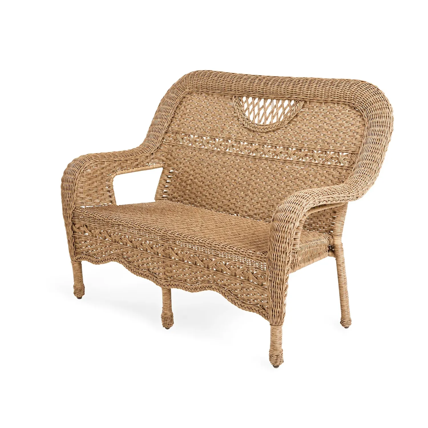 Plow & Hearth Chairs & Rockers|Rockers & Gliders>Prospect Hill Wicker Settee Driftwood