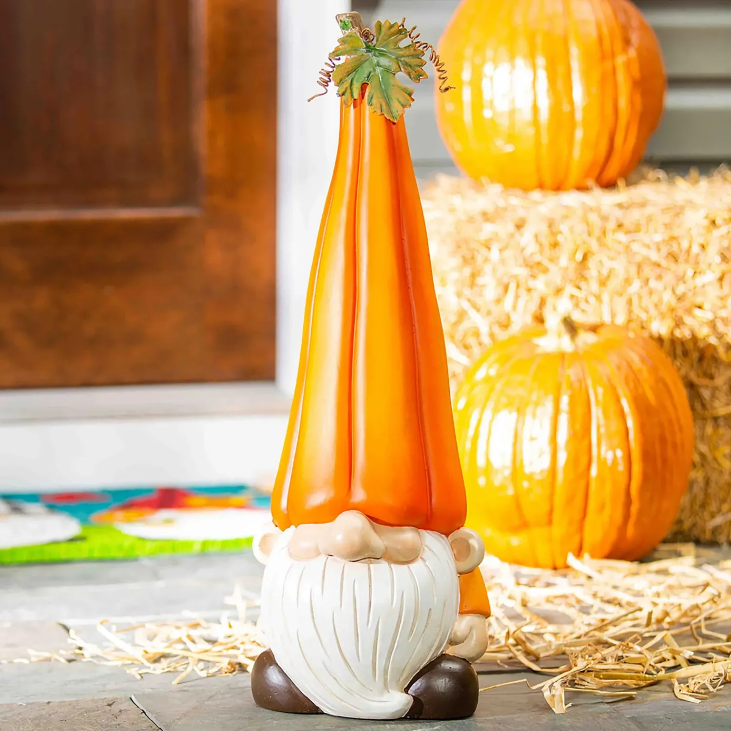 Plow & Hearth Garden Statues>Pumpkin Gnome Garden Statue