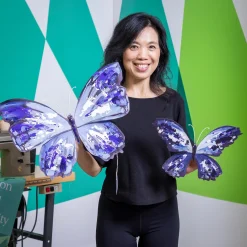 Plow & Hearth Wall Art>Purple Butterfly Metal Wall Décor, Set of 2