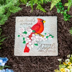 Plow & Hearth Memorial & Garden Plaques>10.5" Garden Stone, Cardinals Appear when Angels are Near
