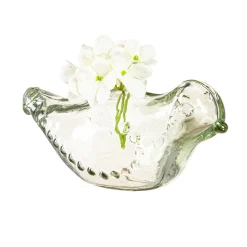 Plow & Hearth Planters & Vases>7.5" Glass Bird Shaped Vase