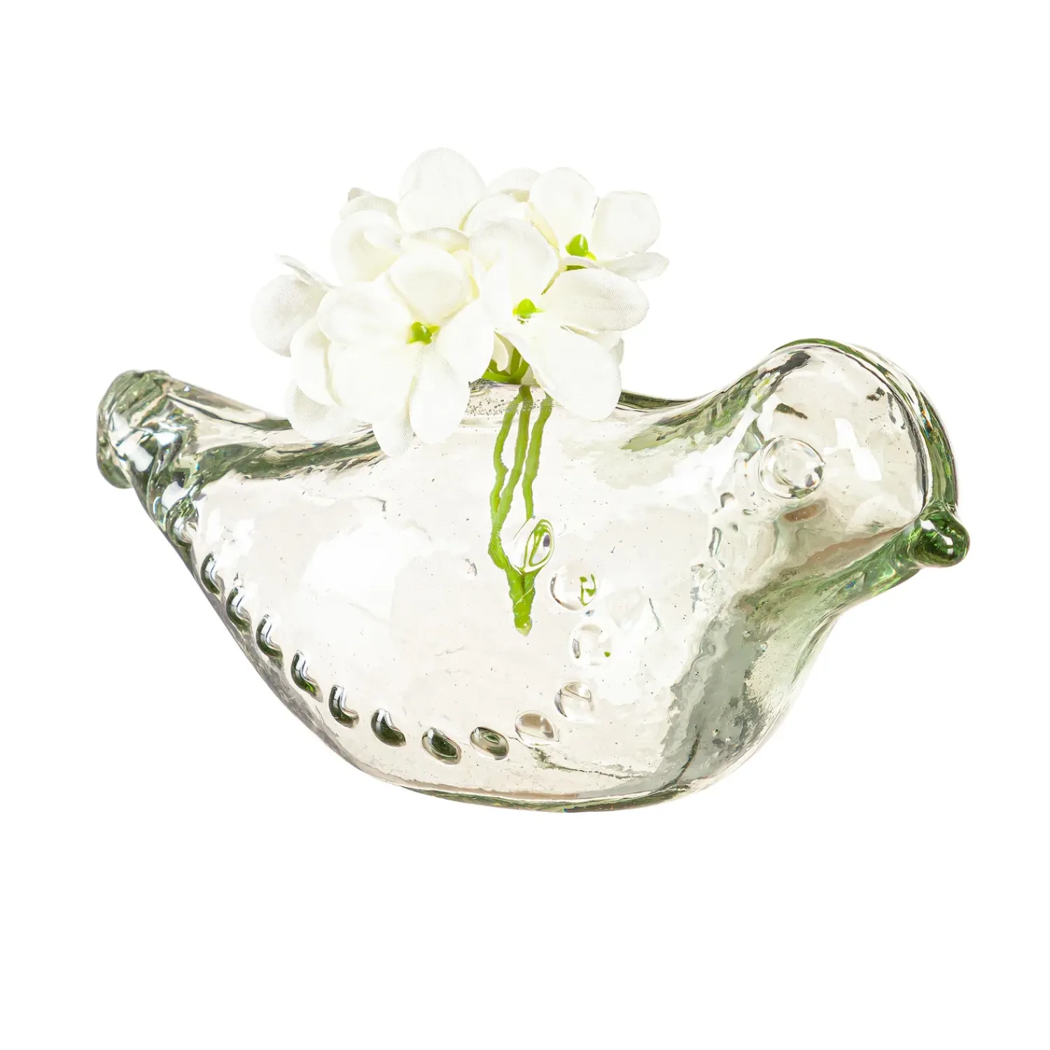 Plow & Hearth Planters & Vases>7.5" Glass Bird Shaped Vase