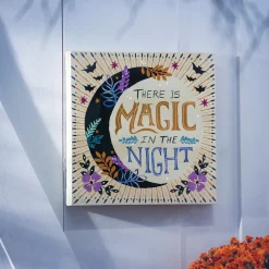 Plow & Hearth Outdoor Wall Art|Wall Art>14" H x 14" L Outdoor Canvas, "There is Magic in the Night"