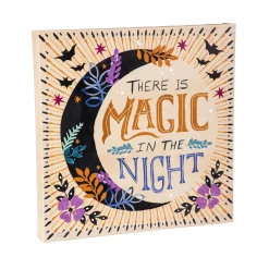 Plow & Hearth Outdoor Wall Art|Wall Art>14" H x 14" L Outdoor Canvas, "There is Magic in the Night"