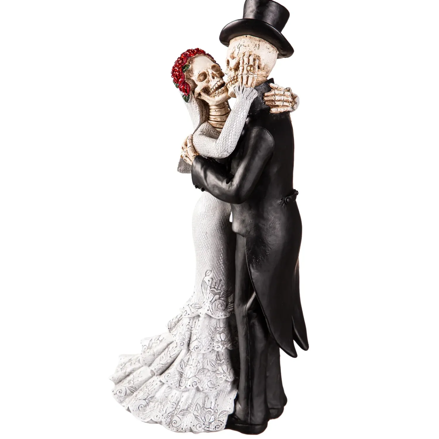 Plow & Hearth Decorative Accents>12.75" Resin Skeleton Couple Tabletop Décor
