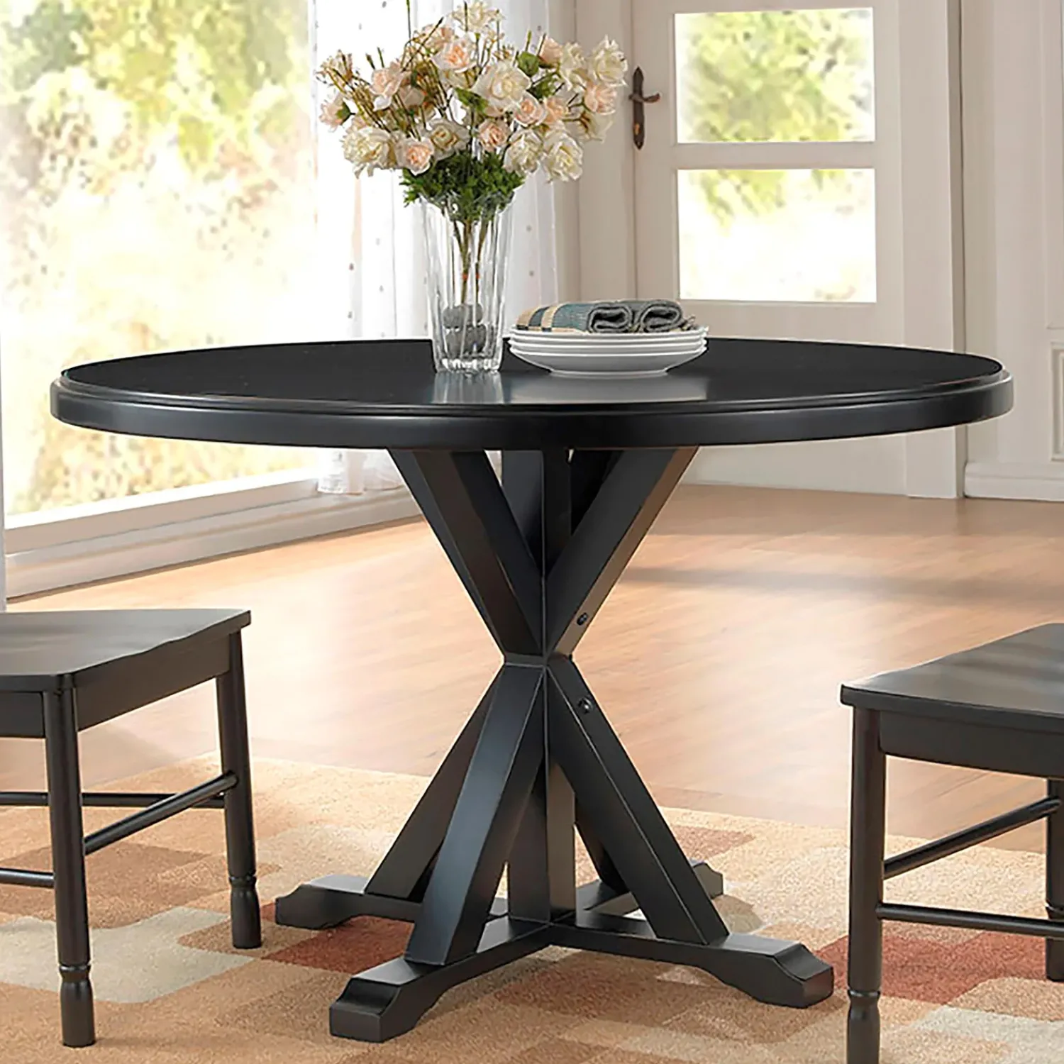 Plow & Hearth Accent Tables>48" Round Trestle Dining Table