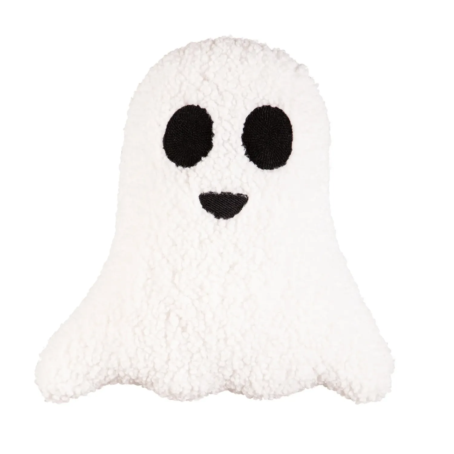 Plow & Hearth Decorative Pillows>13" Shaped Pillow with Embroidering, White Ghost