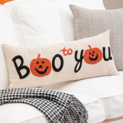 Plow & Hearth Decorative Pillows>25" x 8" Boo to You Lumbar Pillow