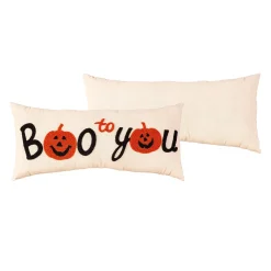 Plow & Hearth Decorative Pillows>25" x 8" Boo to You Lumbar Pillow