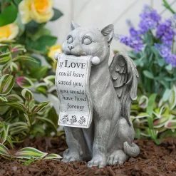Plow & Hearth Garden Statues|Memorial & Garden Plaques>14"H Cat with Scroll Memorial Garden Statuary