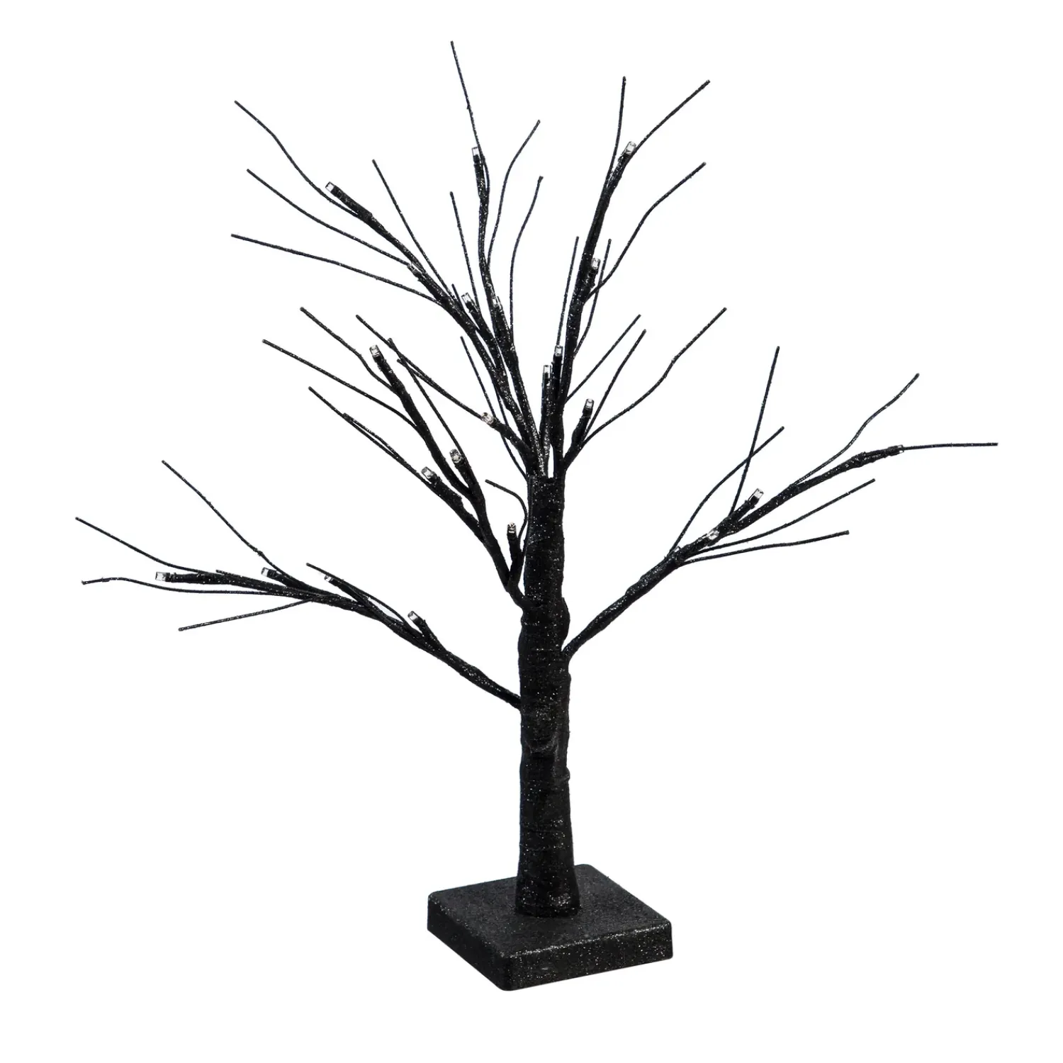 Plow & Hearth Decorative Accents|Lighted Trees & Garlands>19"H LED Halloween Glittered Tree