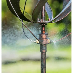Plow & Hearth Wind Spinners>85.5"H Misting Wind Spinner, Copper Sphere