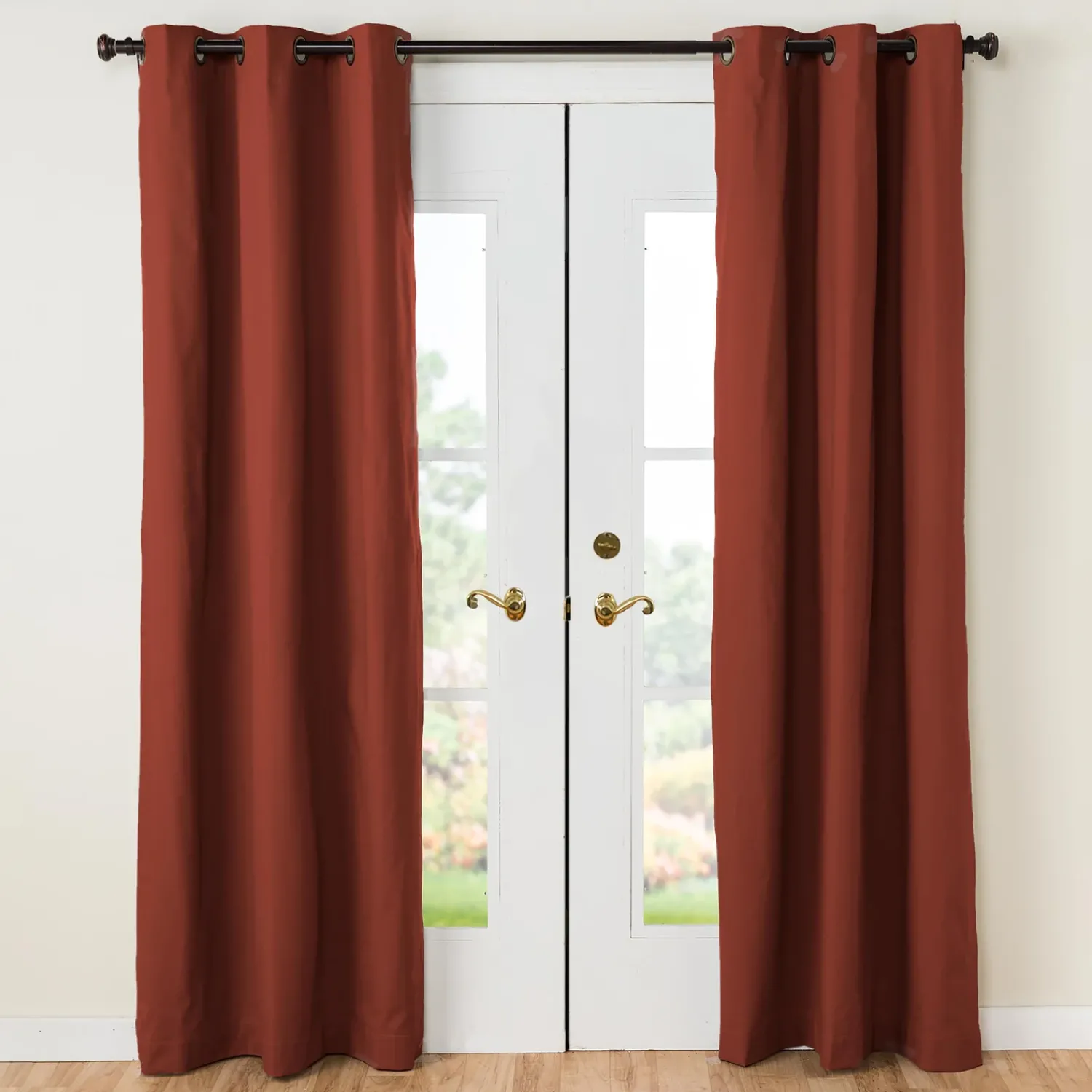 Plow & Hearth Curtain Panels>84"L Double-Width Thermalogic Energy Efficient Insulated Solid Grommet-Top Curtain Pair