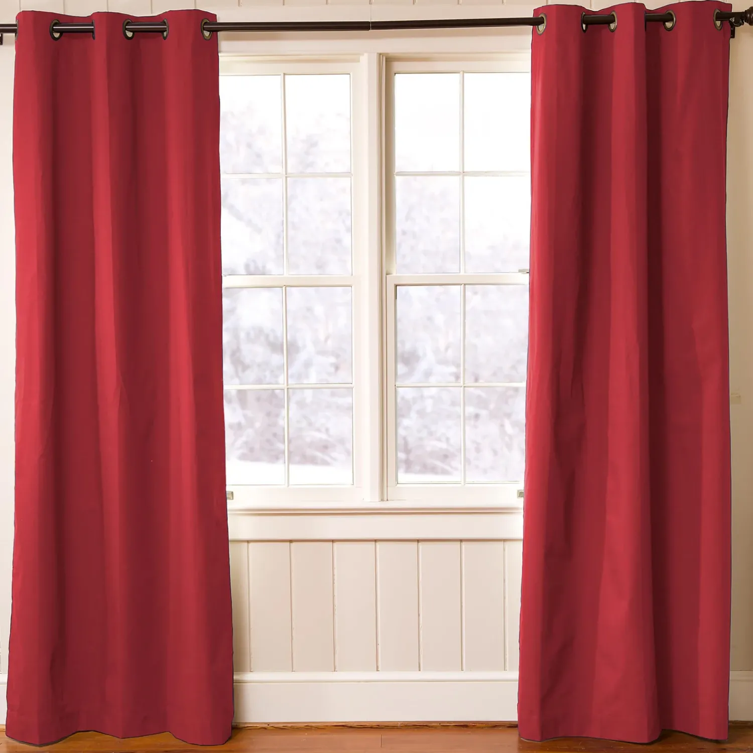 Plow & Hearth Curtain Panels>84"L Double-Width Thermalogic Energy Efficient Insulated Solid Grommet-Top Curtain Pair