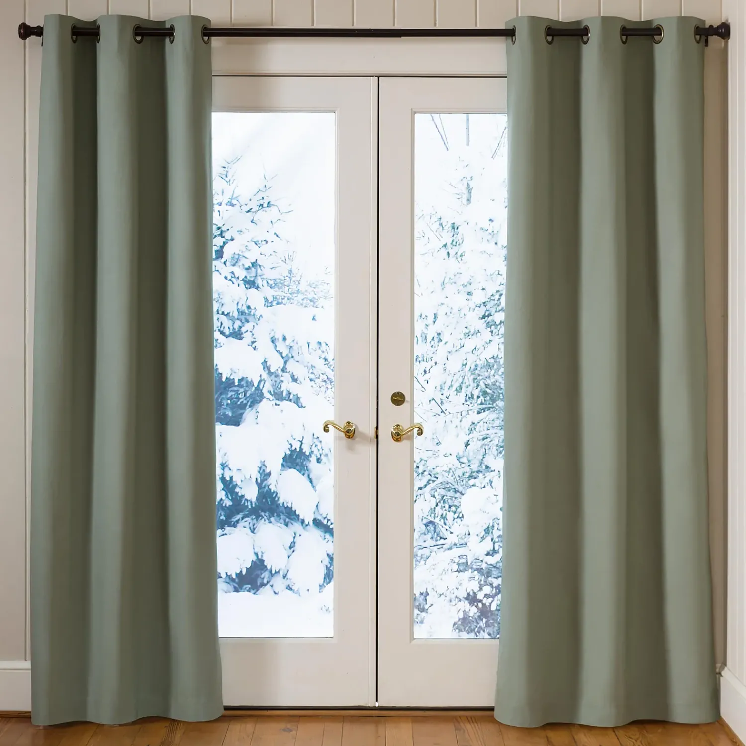Plow & Hearth Curtain Panels>84"L Double-Width Thermalogic Energy Efficient Insulated Solid Grommet-Top Curtain Pair