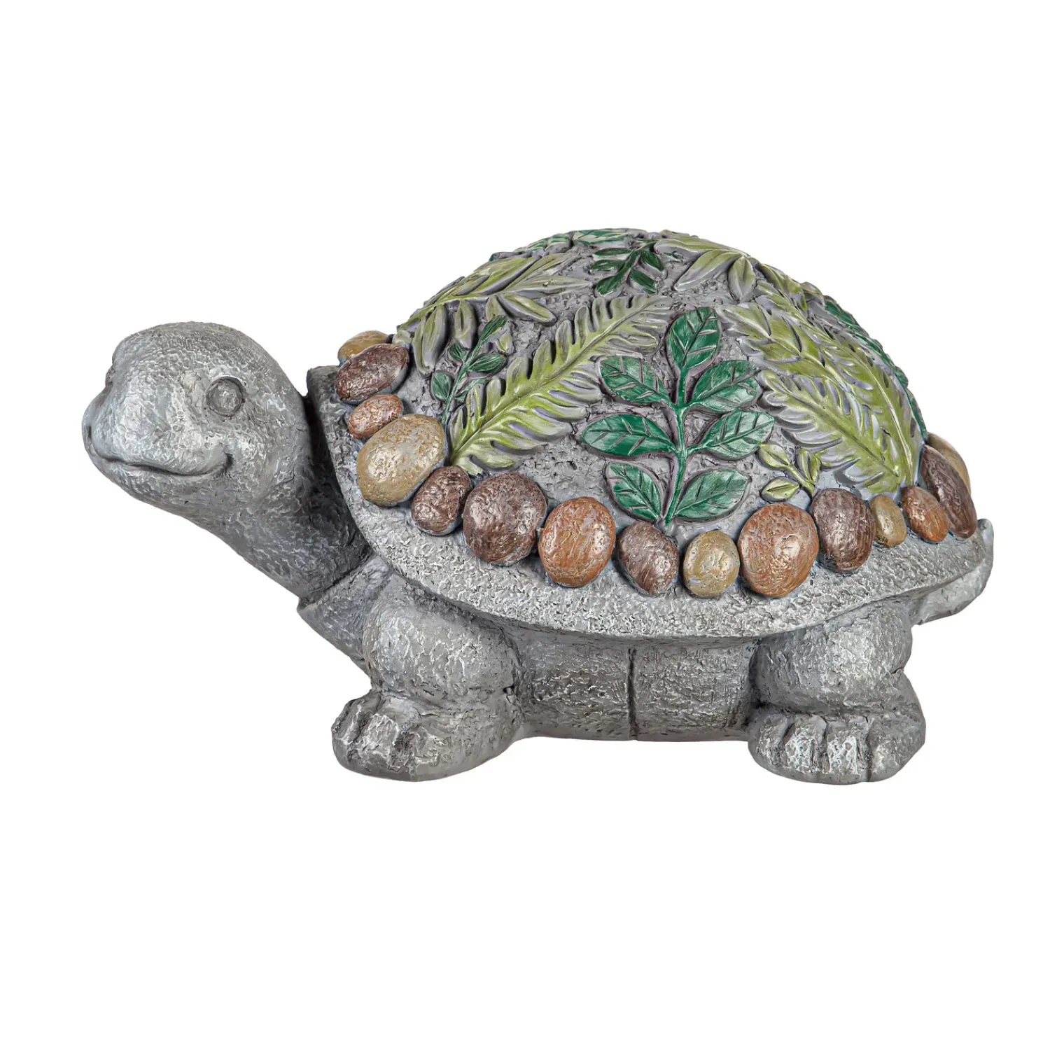 Plow & Hearth Garden Statues>12"L Turtle Garden Statuary, Delicate Greenery