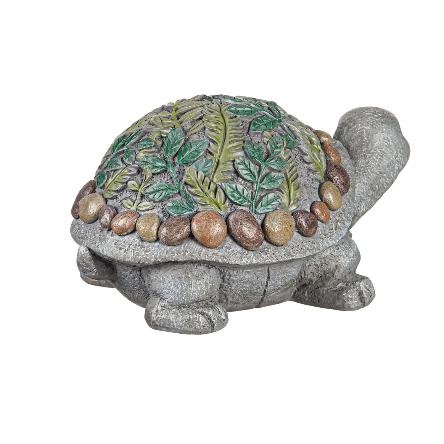 Plow & Hearth Garden Statues>12"L Turtle Garden Statuary, Delicate Greenery