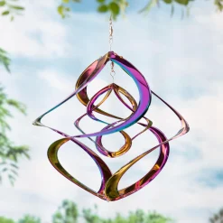 Plow & Hearth Wind Chimes & Mobiles>Rainbow Double Wind Spiral Spinner