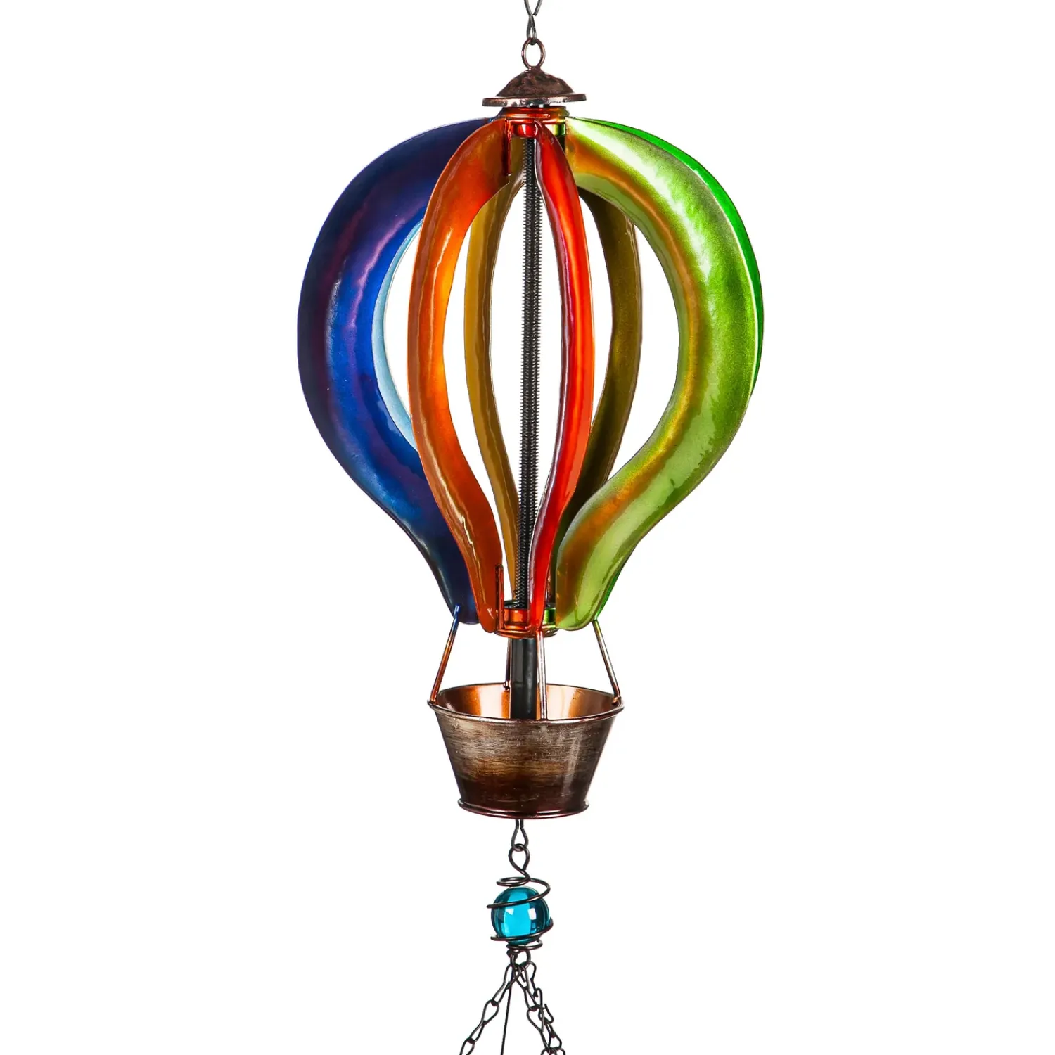 Plow & Hearth Wind Chimes & Mobiles>Rainbow Hot Air Balloon Wind Chime