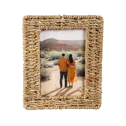 Plow & Hearth Decorative Accents>Rattan Picture Frame with Easel Back, 4"L x 6"H Photo