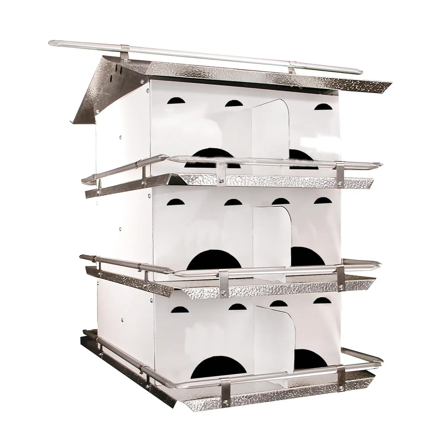 Plow & Hearth Birdhouses>Ready-to-Assemble 12-Room Purple Martin Birdhouse and Pole Set