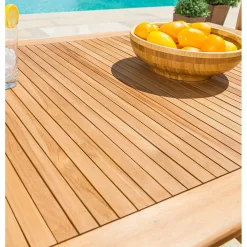 Plow & Hearth Accent Tables|Outdoor Side Tables>Rectangular Teak Dining Table