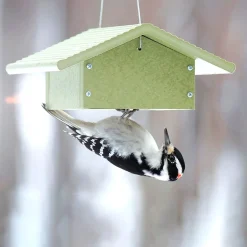 Plow & Hearth Bird Feeders>Recycled Plastic Poly-Lumber Upside-Down Suet Feeder