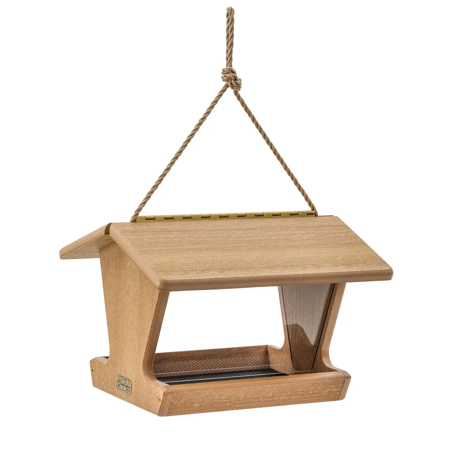 Plow & Hearth Bird Feeders>Recycled Poly-Lumber Hopper-Style Bird Feeder