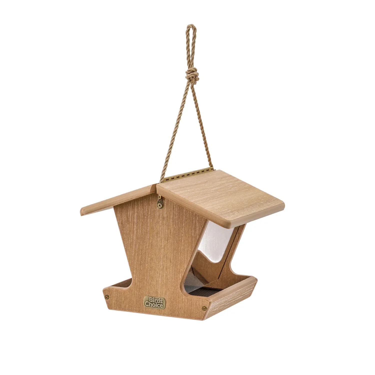 Plow & Hearth Bird Feeders>Recycled Poly-Lumber Hopper-Style Bird Feeder