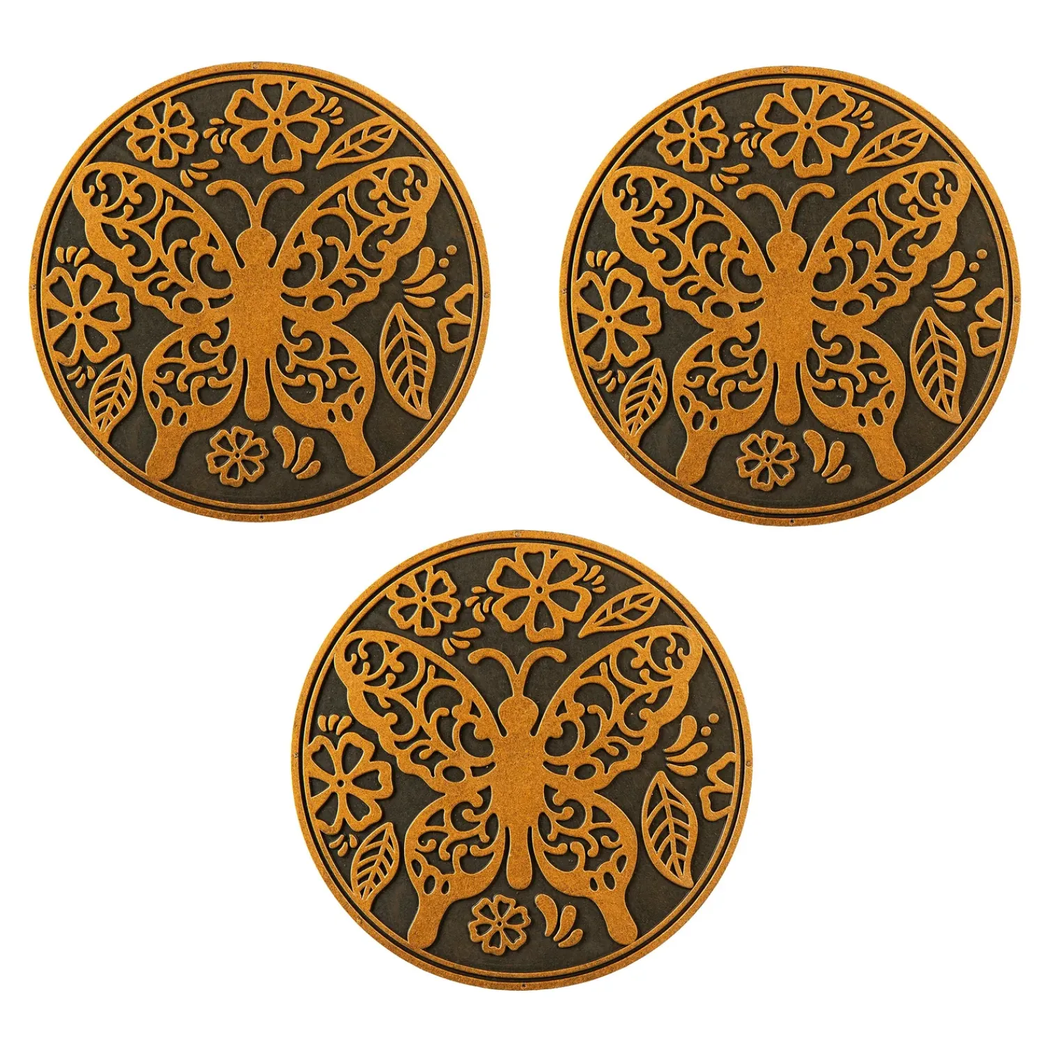 Plow & Hearth Pathways & Stepping Stones>Recycled Rubber Stepping Stones, Set of 3