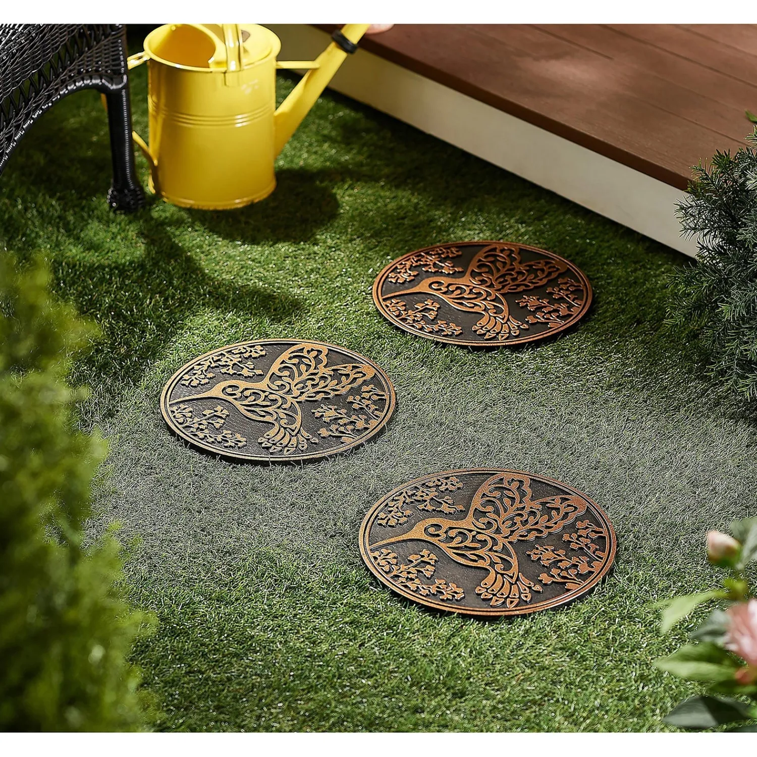 Plow & Hearth Pathways & Stepping Stones>Recycled Rubber Stepping Stones, Set of 3