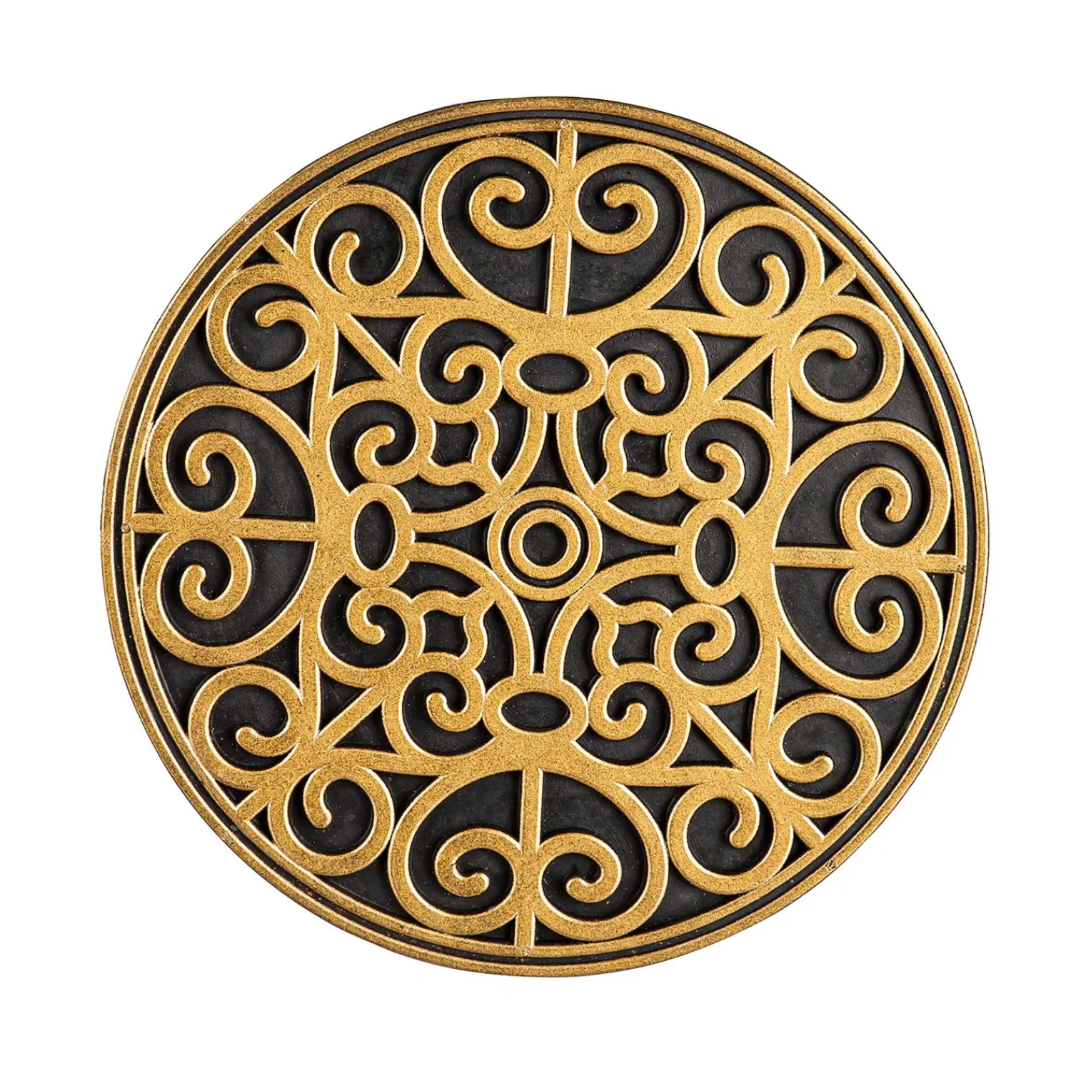 Plow & Hearth Pathways & Stepping Stones>Recycled Rubber Stepping Stones, Set of 3 - Golden Medallion