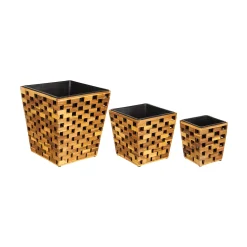 Plow & Hearth Planters & Plant Stands|Planters & Vases>Recycled Wood Planters, Set of 3
