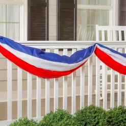 Plow & Hearth Bunting & Banners>Red White and Blue Panel