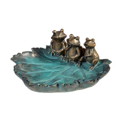 Plow & Hearth Birdbaths>Resin Bird Bath With Frog Family
