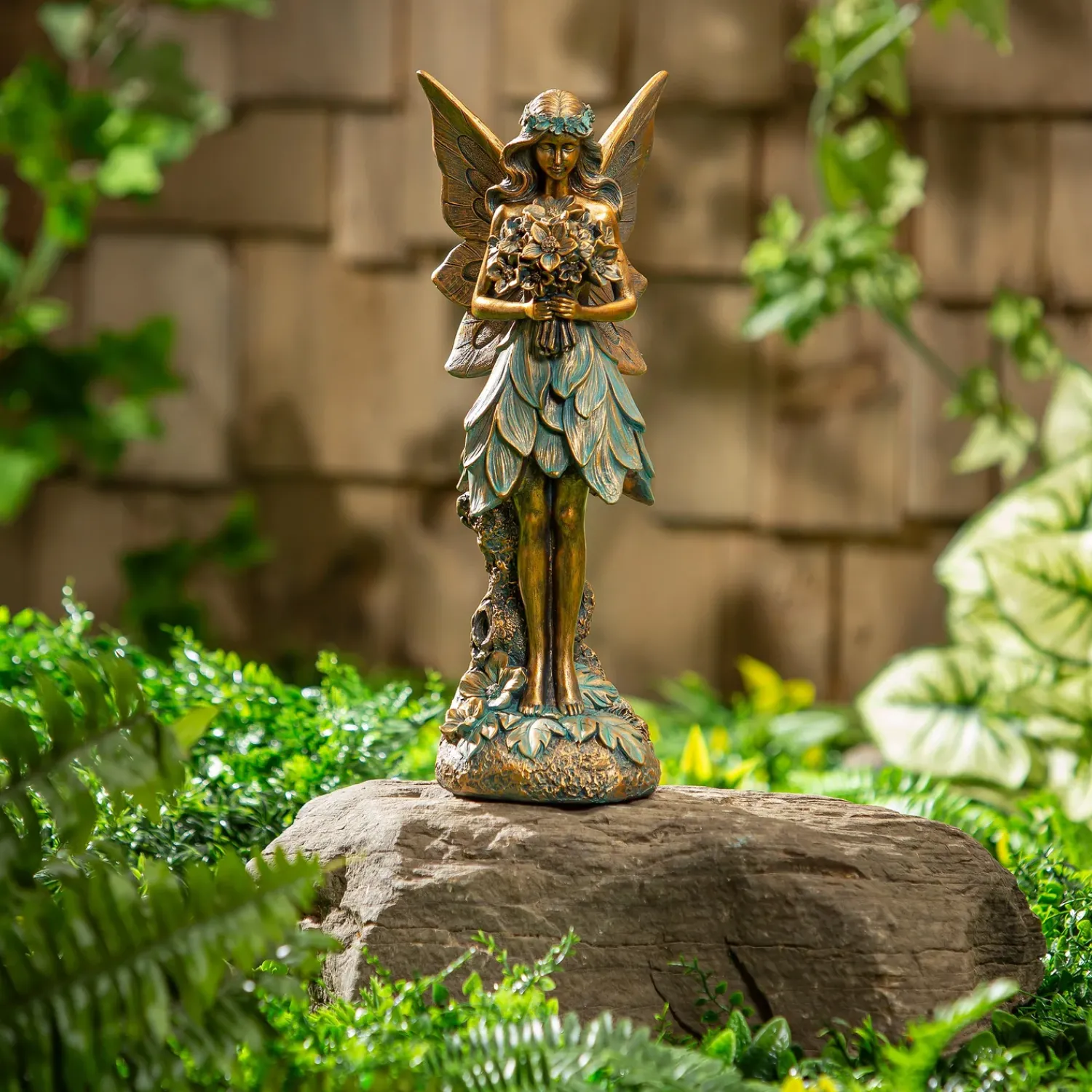 Plow & Hearth Garden Statues>Resin Brilliant Fairy Statue, 14"H