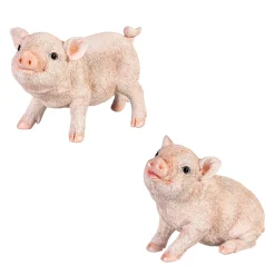 Plow & Hearth Garden Statues>Resin Happy Pig Statue, 5"H