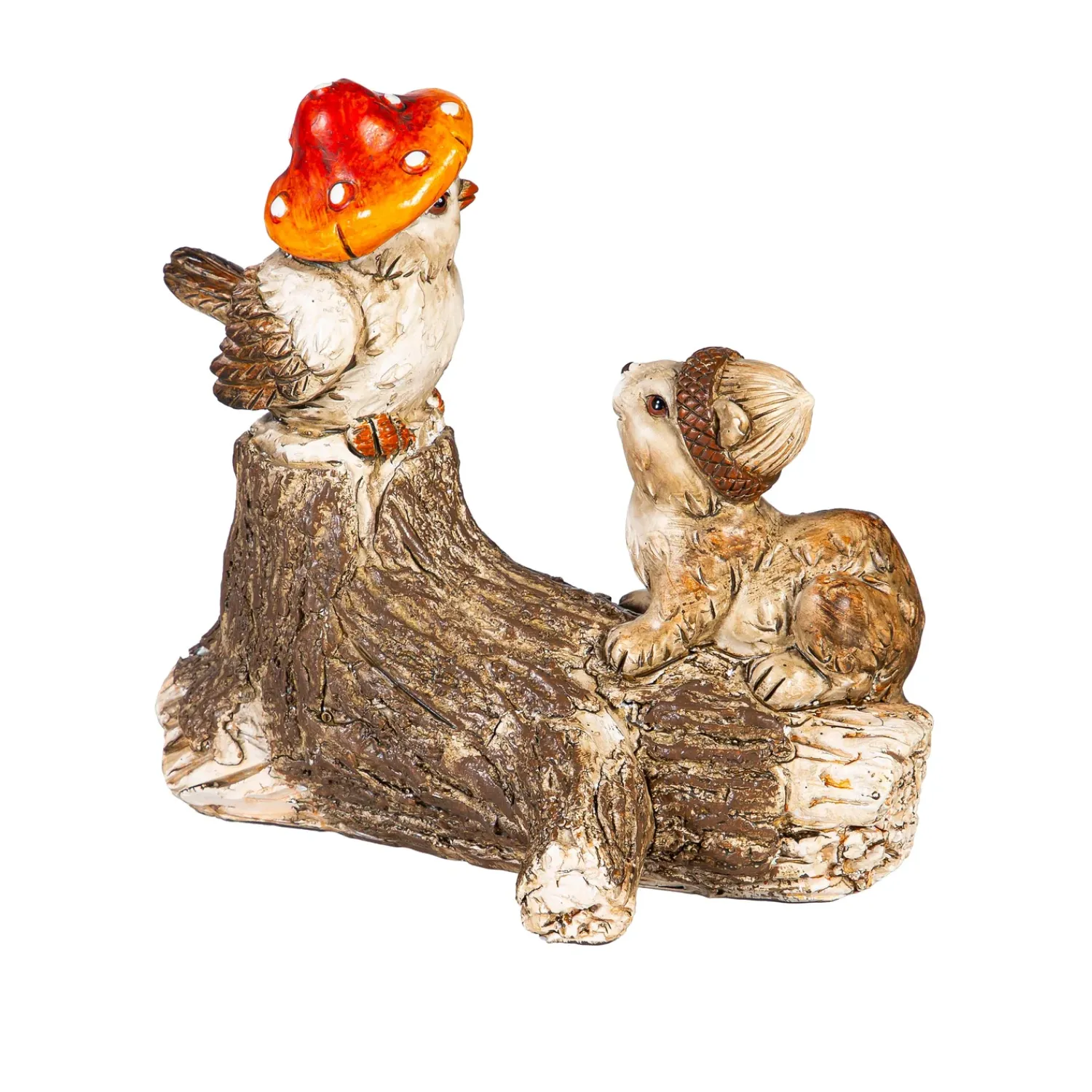 Plow & Hearth Garden Statues>Resin Mushroom Animals Statue, 5"H