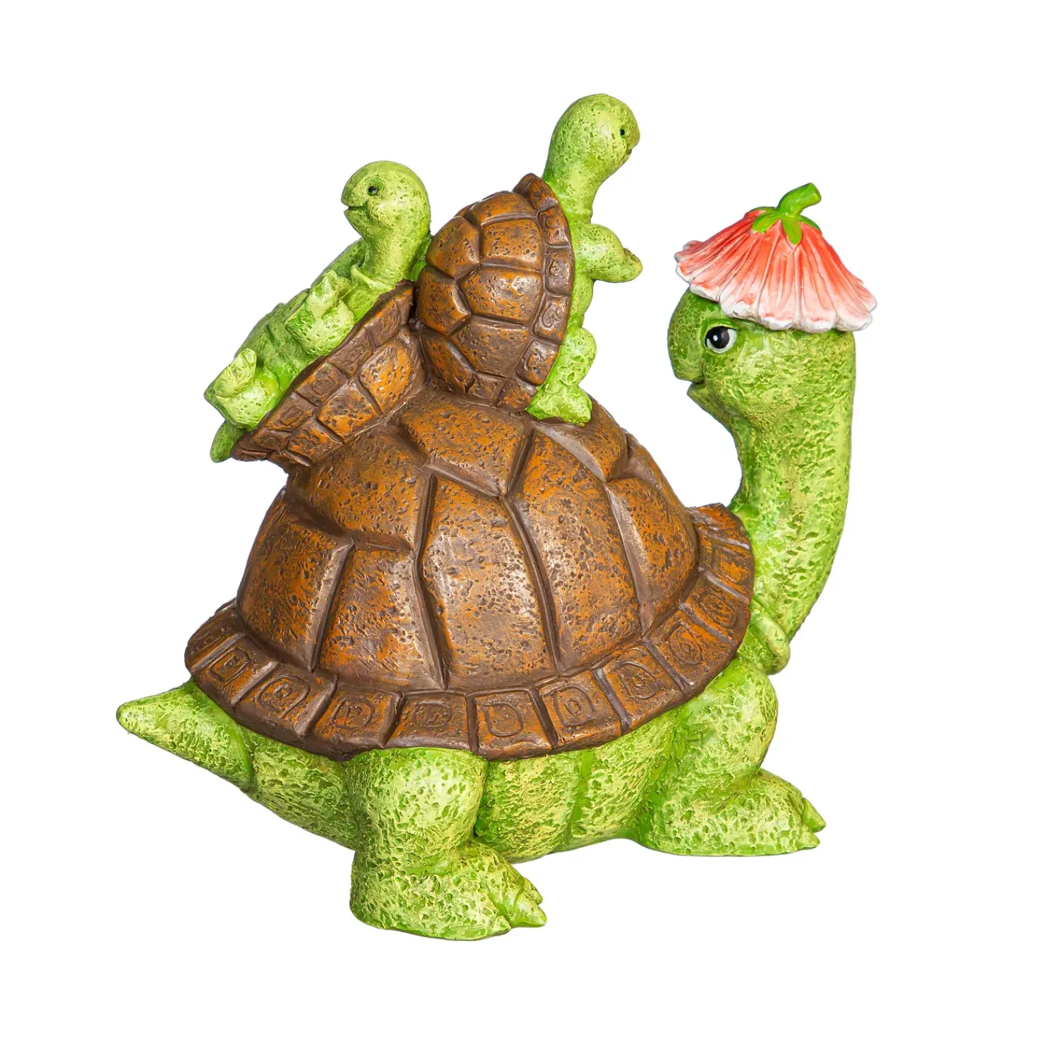 Plow & Hearth Garden Statues>Resin Turtle With Kids Statue, 7"H