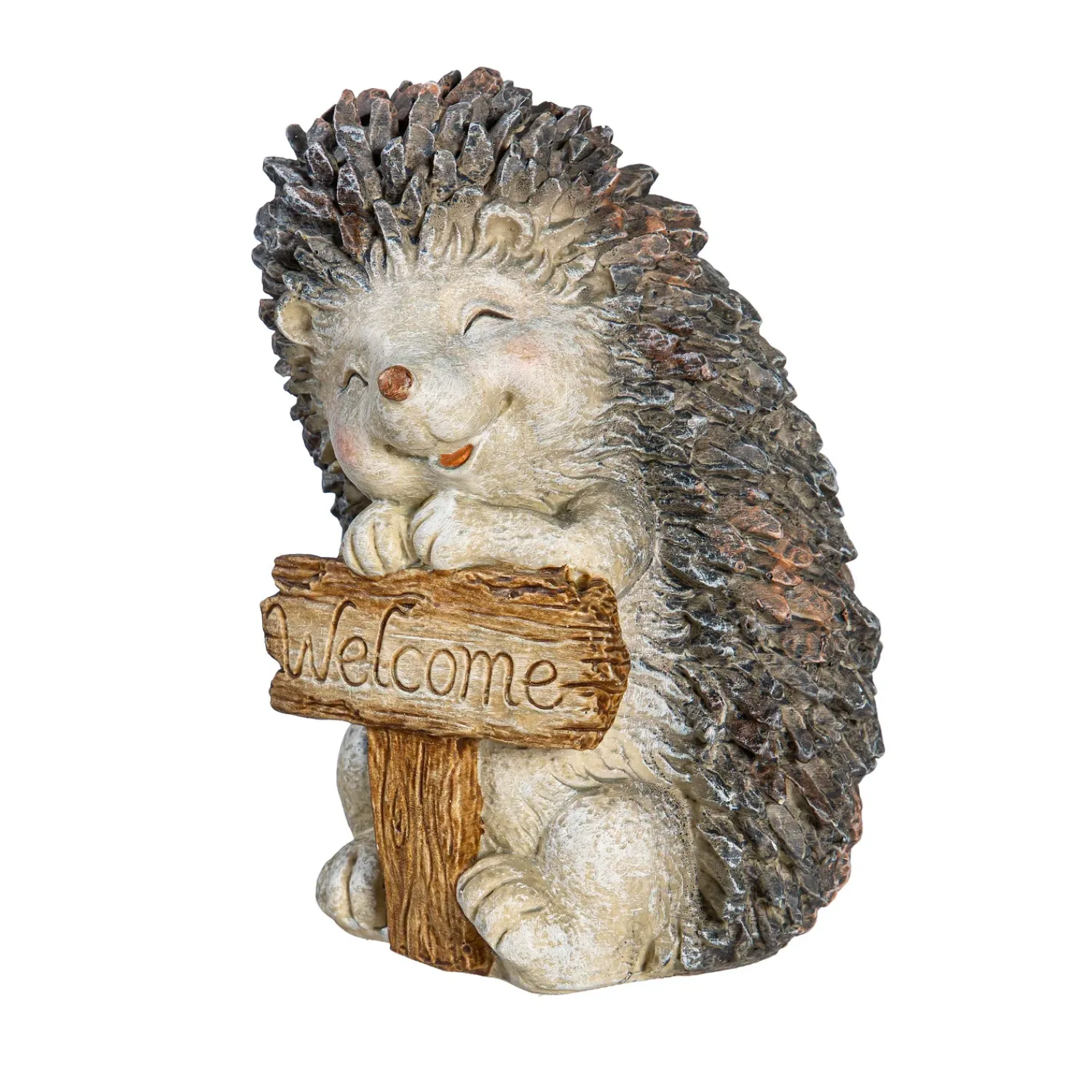 Plow & Hearth Garden Statues>Resin Welcoming Hedgehog Statue, 7"H