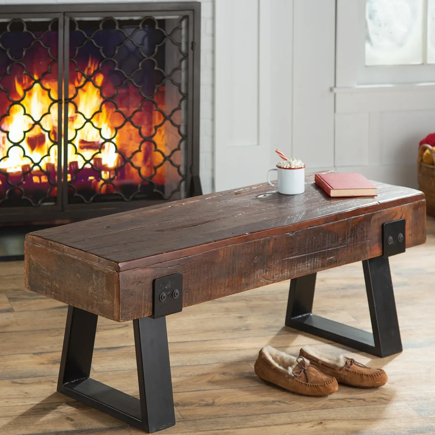 Plow & Hearth Indoor Benches|Outdoor Benches>Richland Indoor/Outdoor Reclaimed Wood Bench