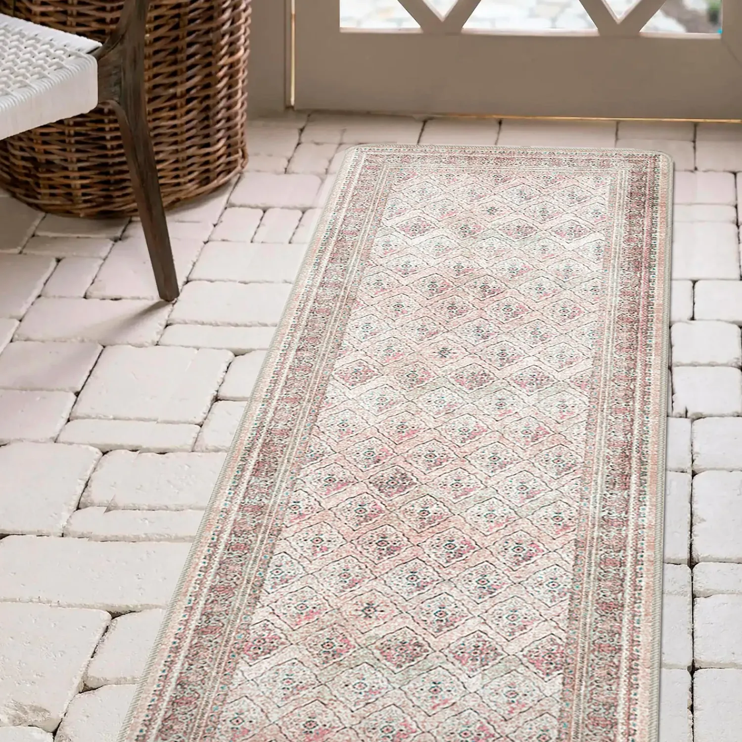 Plow & Hearth Area Rugs>Rosalind EnduraStran® Rug, 2'1" x 7'8" Runner Vintage