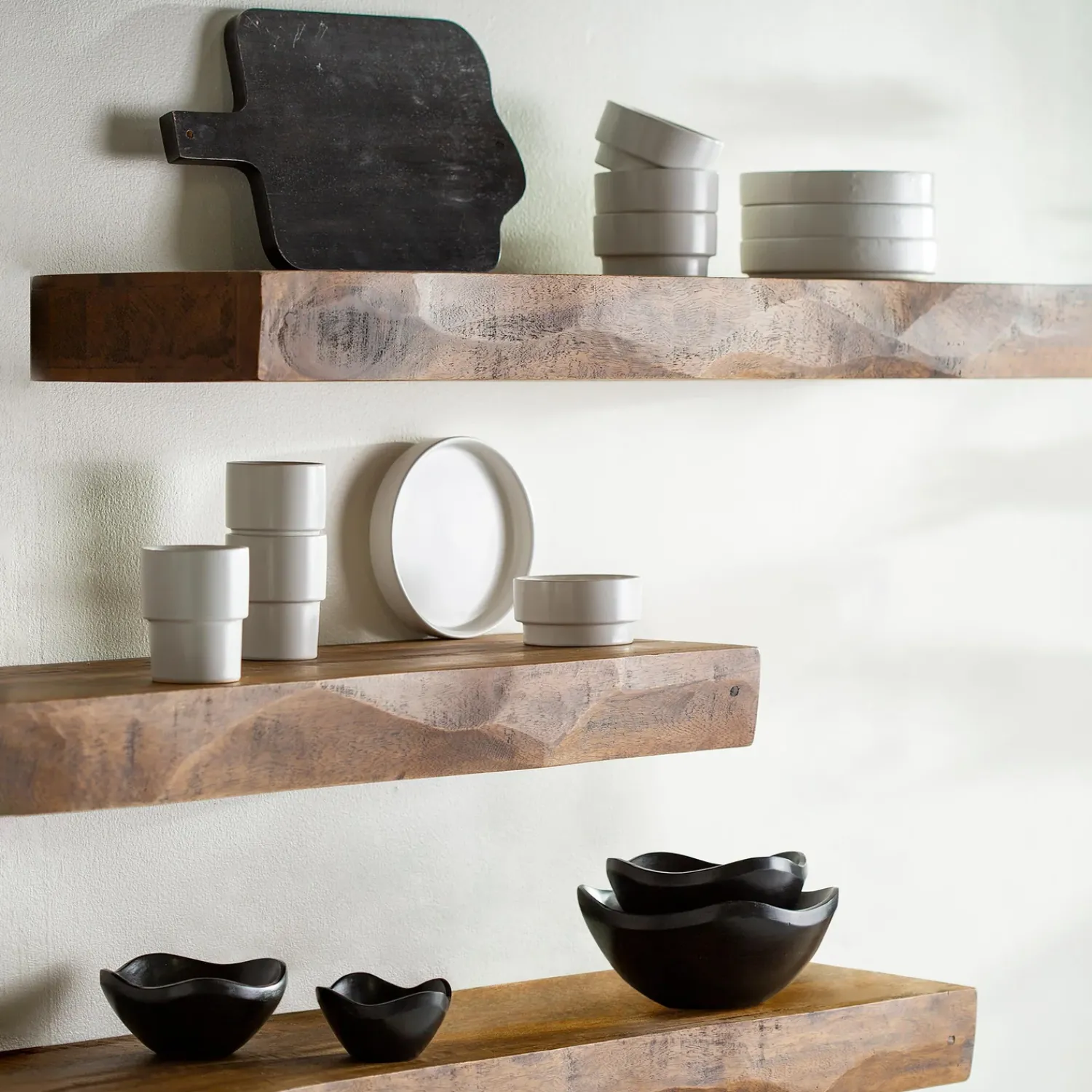 Plow & Hearth Cutting & Serving Boards>Rustic Mango Wood Serving Board, Black