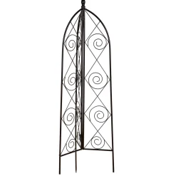 Plow & Hearth Arbors & Trellises>Scrolls Tri-Fold Metal Garden Trellis